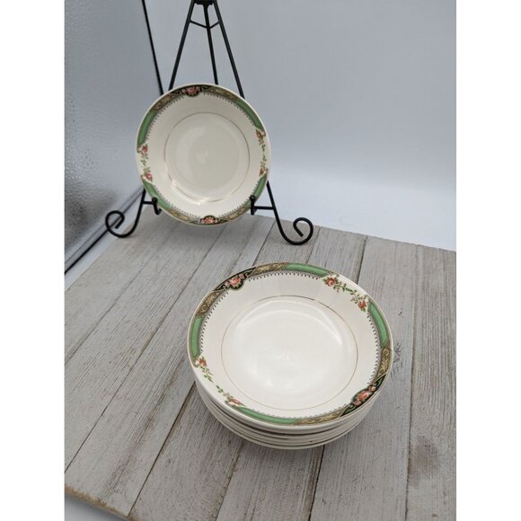 Vintage Homer Laughlin Set of 7 Dessert Bowls Fruit Neville Pattern - Picture 1 of 8